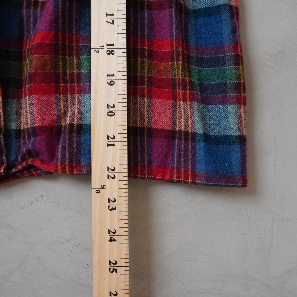 Vintage Marc D'Alcy Wool Plaid Shirt 10 Womens Medium Multi Color Button Up - Picture 8 of 8